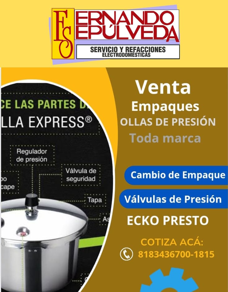 Venta de Empaques de Olla de presión Ecko y Válvula