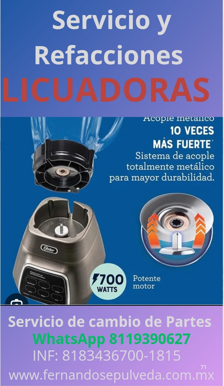 Reparación de Licuadoras Juárez