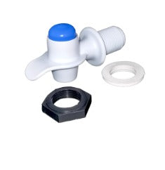Llave de agua blanca boton rojo 5/8