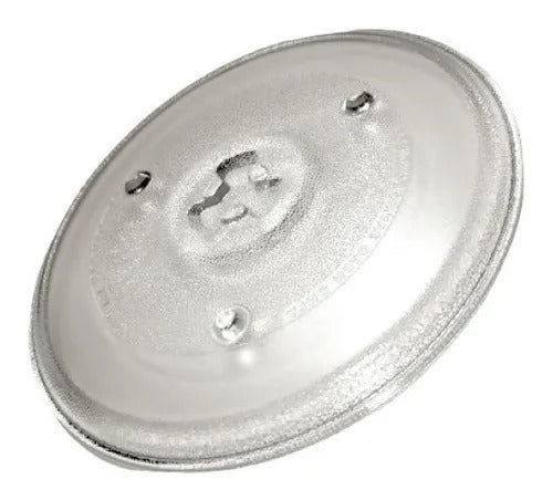 Plato de cristal con trebol para microondas 24.5 cm diametro