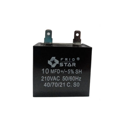 Capacitor 10 UF a 250 Vac 2 Terminales