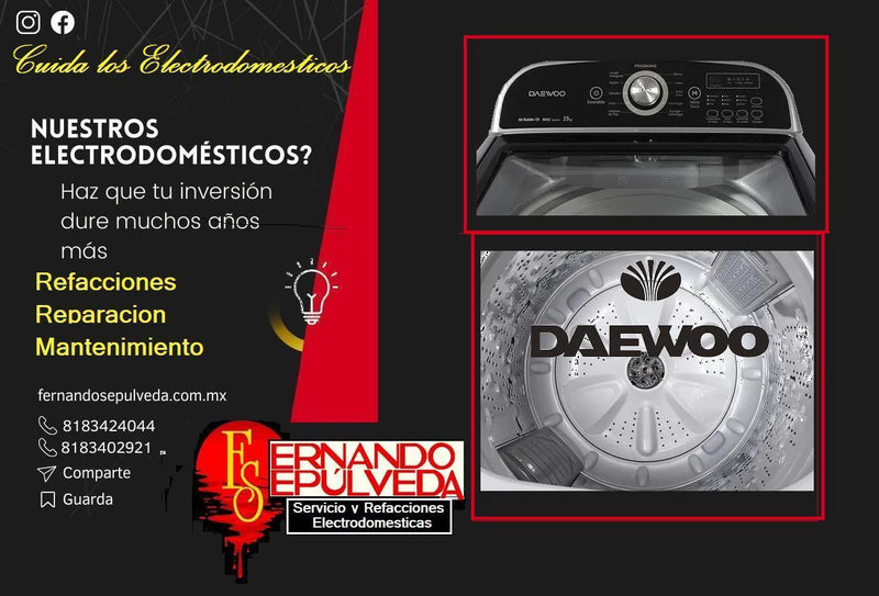 Mantenimiento a Lavadoras Daewoo Digitales Guadalupe