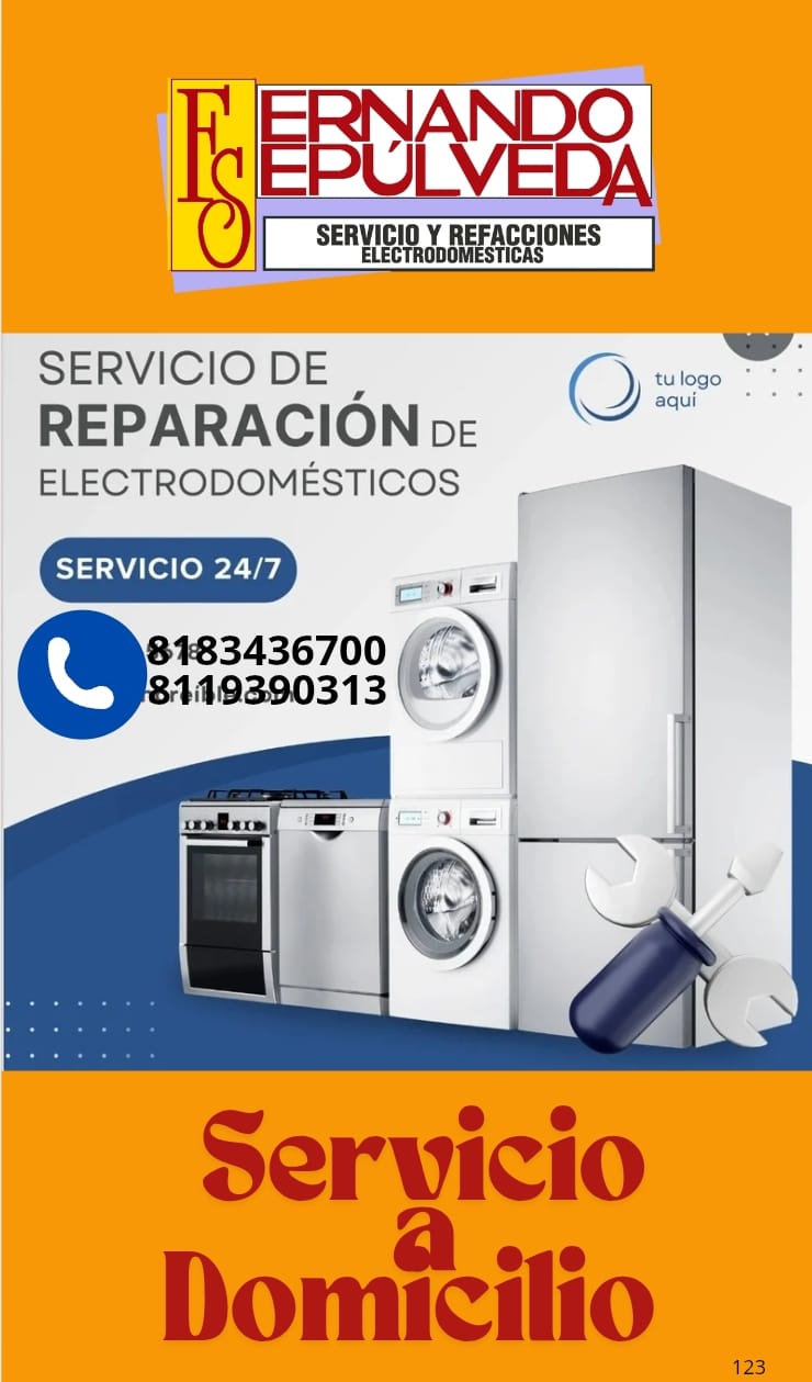 Refacciones de Lavadora y Secadora a domicilio Fernando Sepulveda