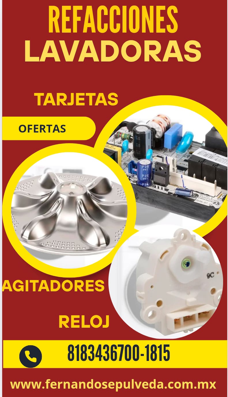 Tarjetas Control y Display de Lavadoras y Secadoras Varias Marcas en Monterrey