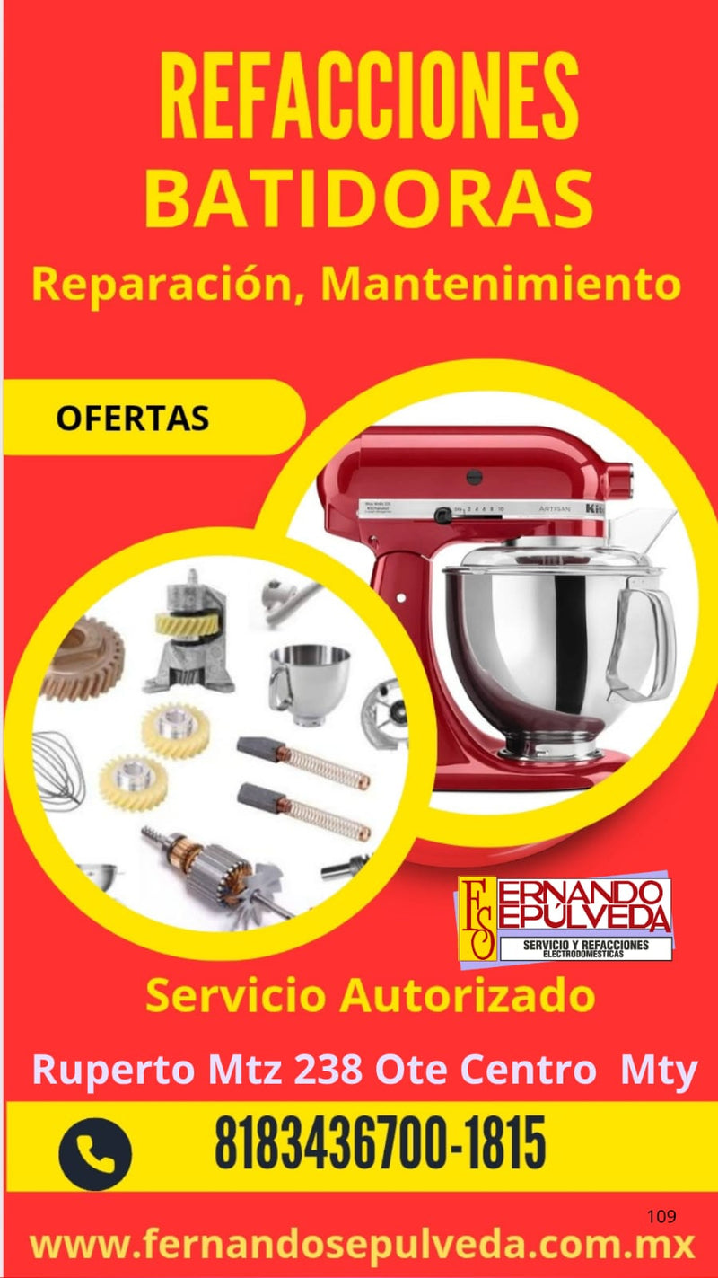 Engranes y Tazones de Batidora Kitchenaid