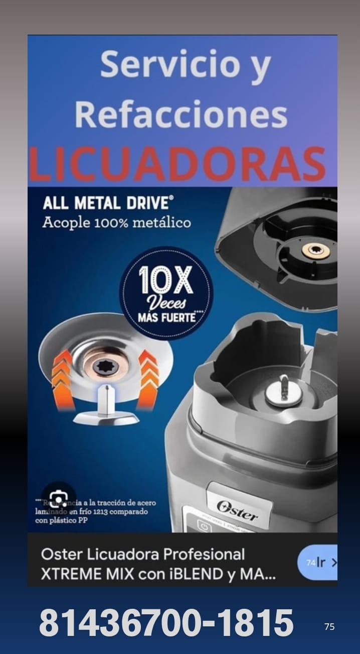 Refacciones Originales de Licuadoras Osterizer