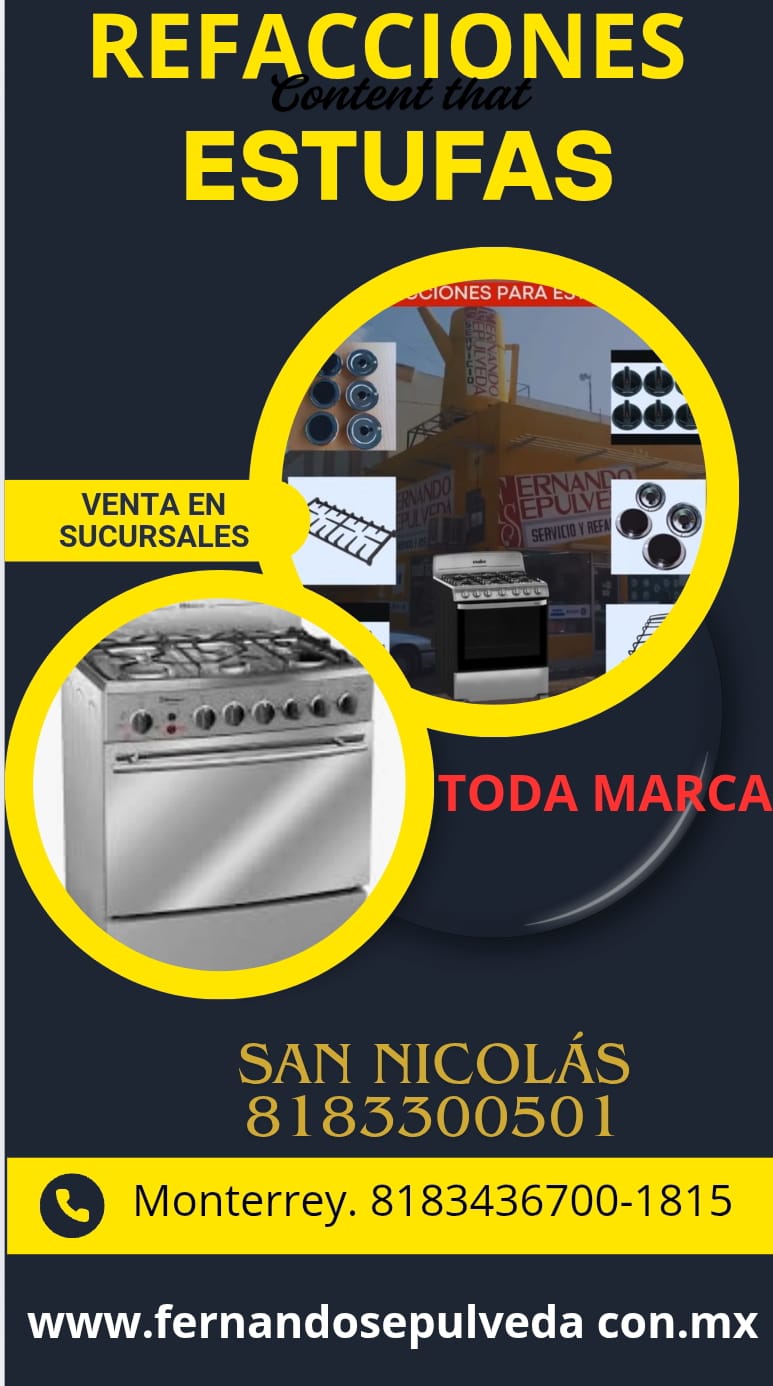 Refacciones para Estufas Empotradas