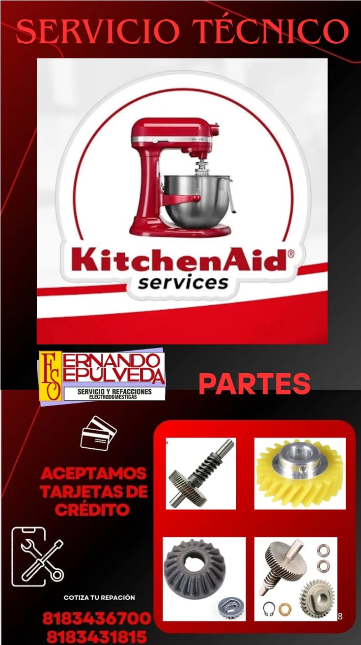 Refacciones de Batidoras Kitchen Aid