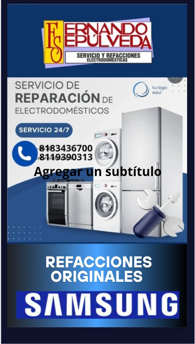 Refacciones de Lavadoras Samsung