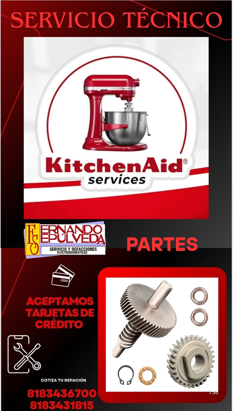 Refacciones de Batidora Kitchen aid
