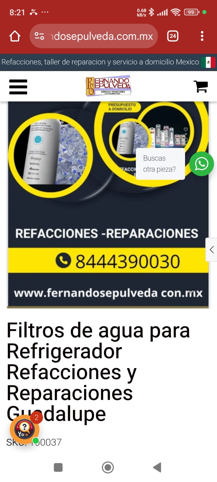 Cartuchos de agua Refrigeradores Whirlpool