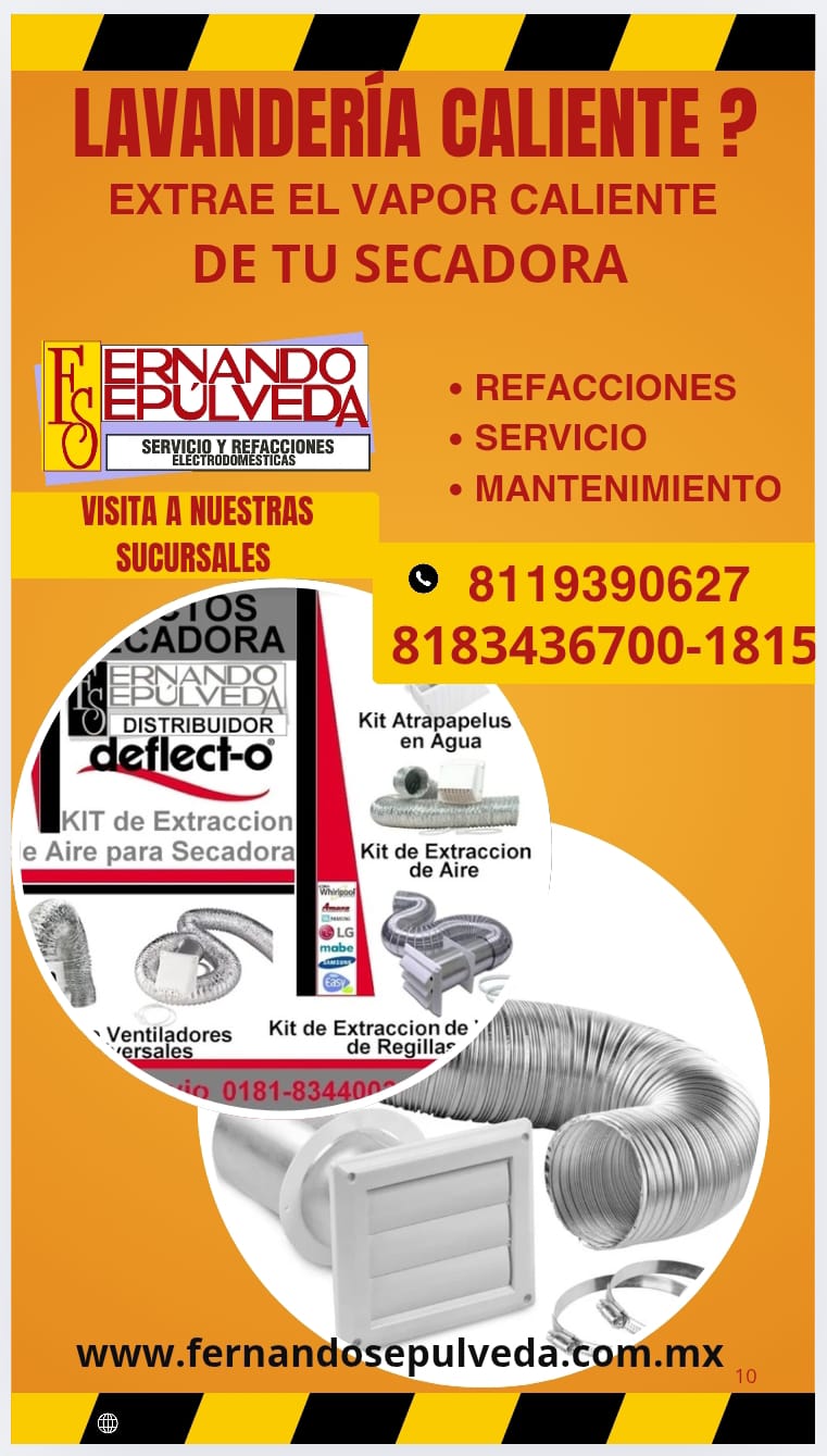 Refacciones de Secadora de Ropa