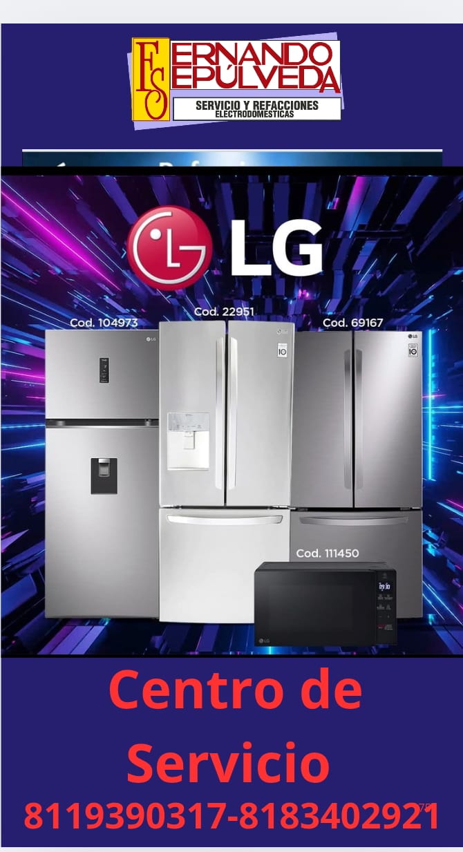 Refacciones de Refrigeradores LG
