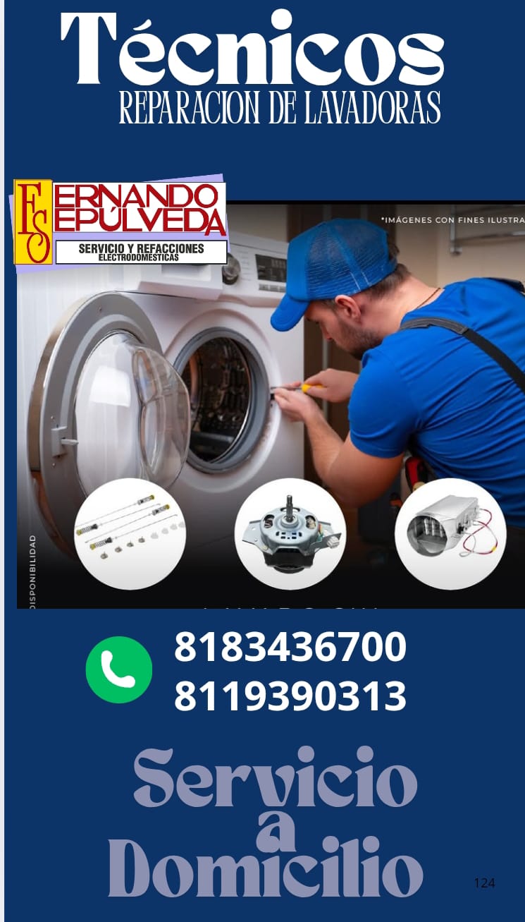 Reparaciones de Lavadoras a Domicilio Refacciones Originales