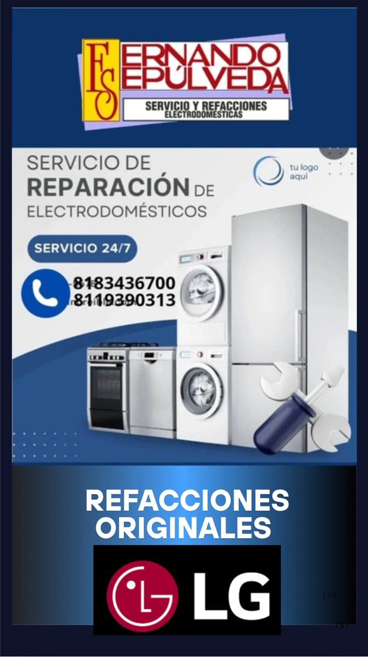 Refacciones de Lavadora LG