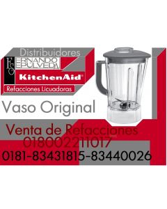 Vaso licuadora Kitchen Aid w10514321 60 onzas modelo ksb15 clave 28306