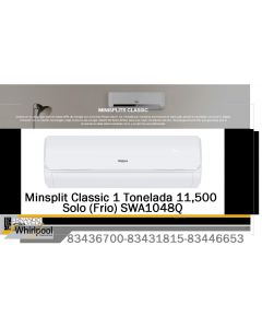 Minisplit Classic Whirlpool 1 Ton. 110v. clave 1602