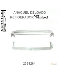 Anaquel con marco blanco para refrigerador Whirlpool 2324264 clave 46126
