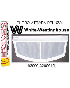 Filtro atrapa pelusa secadora white westing house clave 63006